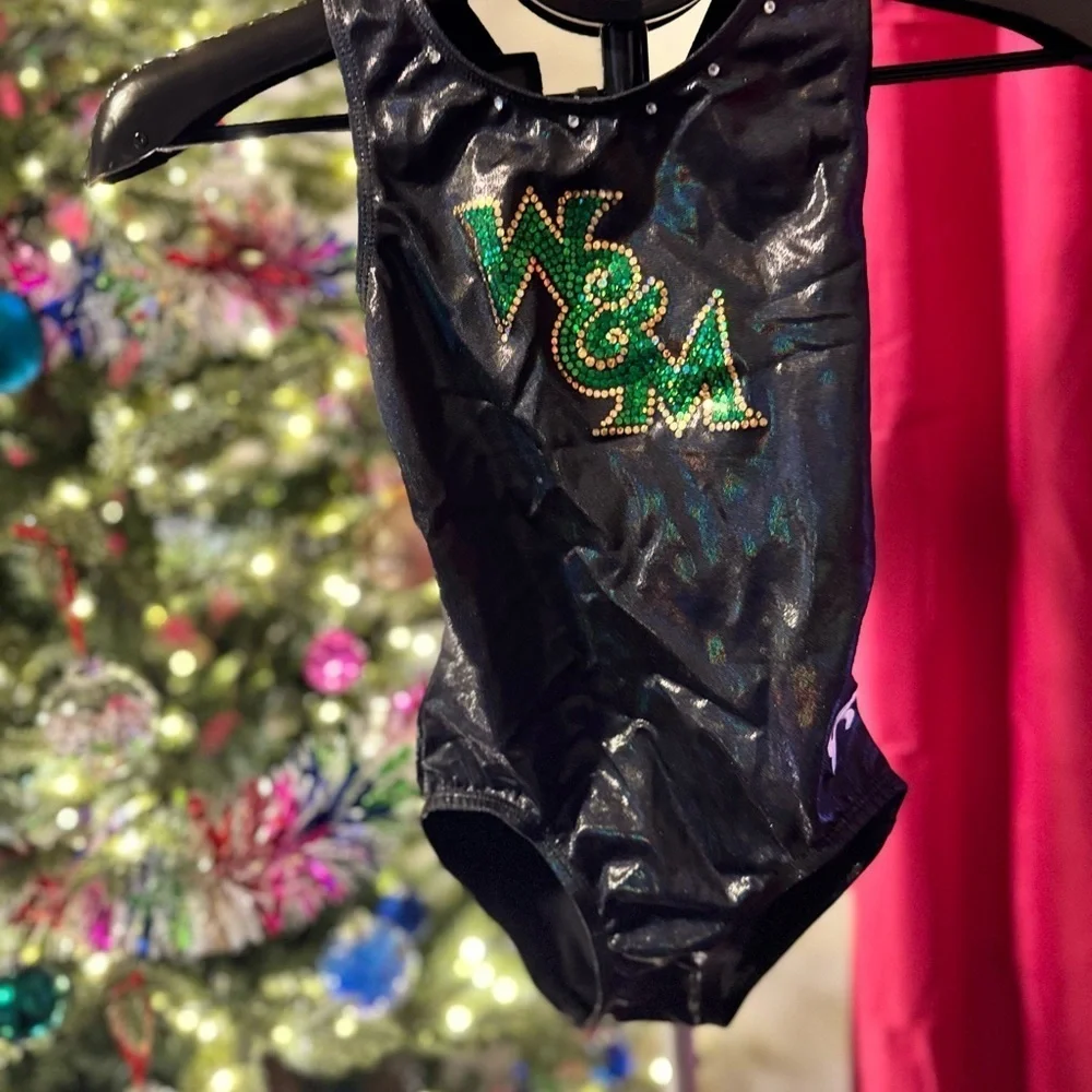 W&M Black Gymnastics Leotard
